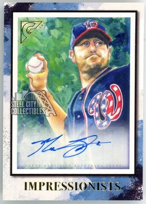 Max Scherzer 2019 Topps Gallery Impressionists Autograph Card #IM-30 3/10 - Image 1 of 2