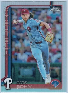 2025 Topps Chrome Philadelphia Phillies Alec Bohm Refractor card - Picture 1 of 2