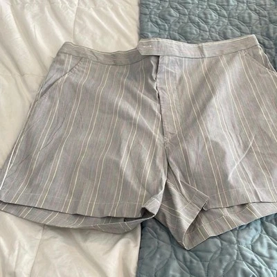 Monsieur Hombre Christian Dior Nuevo Con Etiquetas Pantalones Cortos Gris Multicolor Rayas XL Foto 1 de 3