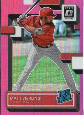 2022 Donruss Optic #85 Matt Vierling Pink Prizm - Image 1 of 2