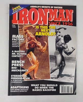 Ironman Bodybuilding Magazine May 1994 Arnold Shwarzenegger w/ Poster Magazine - Image 1 of 3