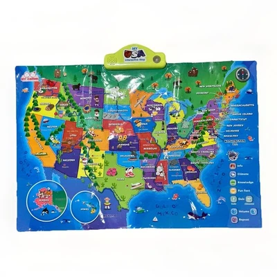 BEST LEARNING I-poster MEU EUA mapa interativo pôster falante educacional - Imagem 1 de 4