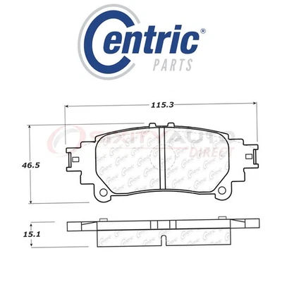 Centric C-TEK Metallic Disc Brake Pads for 2012-2017 Toyota Prius V 1.8L L4 de Foto 1 de 4