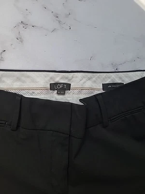 Ann Taylor Loft Women 10 Black julie Trousers Comfy Dress Pants - Image 1 of 4