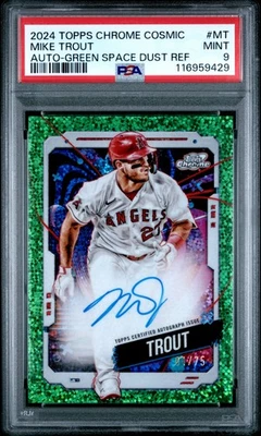 2024 TOPPS CHROME COSMIC COSMIC CHROME AUTOS #MT MIKE TROUT 4/75 PSA 9 - Image 1 of 2