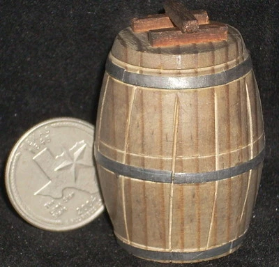 Dollhouse Miniature Western Wooden Barrel 1:12 Scale Mexican Import #WO1920(2)