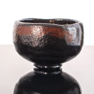 Vintage Japanese Tea Bowl, Raku Ware by the 1st Class Potter, Shoraku Sasaki - Picture 1 of 8