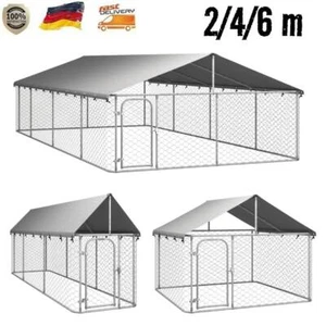 Outdoor Hundewinger mit Dach Hundekäfig Hundehaus Außengehege Käfig Tierhaus - Bild 1 von 19