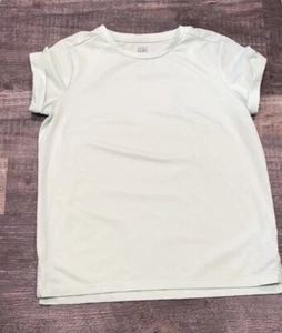 Athleta Girl Mint Green T-Shirt Top L 12 Spandex Gym Dance Cheer - Picture 1 of 5