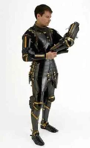 Medieval Brass Suit Of Armor Wearable Knight Crusader Full Body Armour Costume - Picture 1 of 8