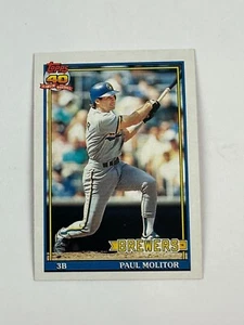 Tarjeta de béisbol 1991 Topps 40 años Paul Molitor #95 Brewers - Imagen 1 de 2