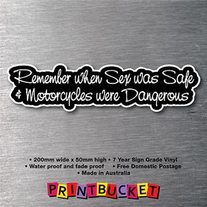 When sex was safe Sticker quality water & fade proof quality vinyl - Picture 1 of 1
