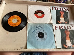 ABBA  And Frida Job Lot Of 5 Records,some Duplicates, Singles,condition Ok, - Picture 1 of 9