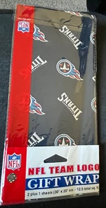 NFL-Tennessee Titans Team Logo Gift Wrap (Wrap Paper) 2 plus 1 sheet 30"x20" ea - Picture 1 of 4