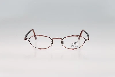 Robert Rudger 1960 245 68 Titanium 90s antique pink oval eyeglasses frames NOS - Image 1 of 4