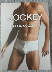 Jockey Classic Cotton Rib Y-Front Boxed - White Men's Underwear Large (Briefs) - Picture 1 of 4
