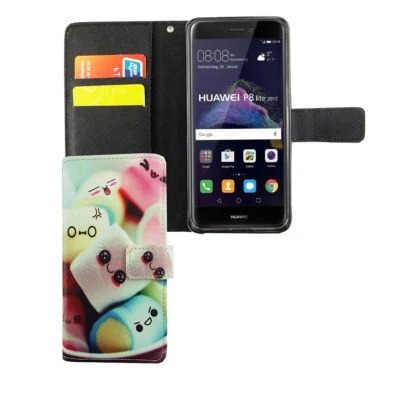 Custodia cellulare Protettiva per Huawei P8 Lite 2017 Copertina Tasca Portafogli - Immagine 1 di 4