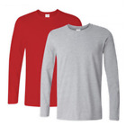 Tee-shirt manches longues enfant mixte gris et rouge lot 2