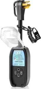 RV Surge Protector 50 Amp/RV Circuit Analyzer 10,000 J With LED Indicator Light - Picture 1 of 10