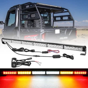 FOR Polaris Ranger XP 1000/1000 Crew 37" Rear Chase LED Light Bar + Rock Switch - Picture 1 of 21