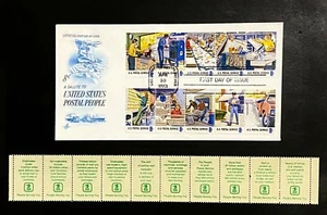 StampTLC US USPS 1498a Post Office Postal People Service Tribute Mail Stamps FDC - Bild 1 von 2