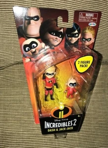 New 2018 Jakks 2 Action Figure Pack Disney Incredibles 2 Dash & Baby Jack Jack - Picture 1 of 8