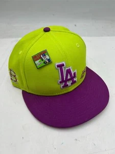 LA DODGERS BIG LEAGUE CHEW BALLCAP / HAT SIZE 7 1/4"--SOUR APPLE--NEW ERA - Picture 1 of 6