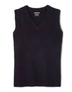 NWT French Toast Kids Uniform V Neck Unisex Sweater Navy Blue size XL (14/16) - Picture 1 of 2