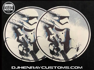 First Ordr Trooper Dj Slipmats (par) sl1200mk2 mk5m3dm5g Technics cualquier tocadiscos - Imagen 1 de 1