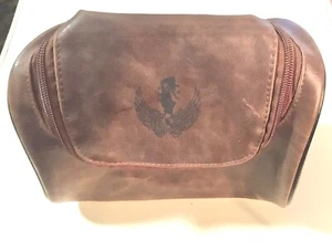 Braun Kunstleder Rasur über Nacht Kosmetik Reisetasche Gitarre Logo! Rockin! - Bild 1 von 6