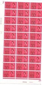 GB Sg634B LISTED FLAW 1963 FREEDOM FROM HUNGER 2 1/2d PART SHEET BROKEN R R16/2 - Picture 1 of 2