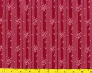 Rote Rosen & Streifen Meterware CFLRED00270 - Bild 1 von 1