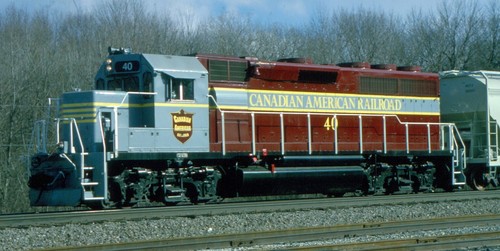 Original Railroad Slide: Canadian American RR GP40 40 Fresh Rebuild ...