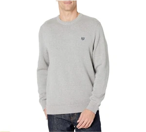 Chaps Men's Classic Fit Cotton Crewneck Sweater - Large Grey - Picture 1 of 2