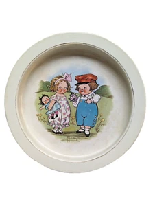 Child Dish Grace Drayton DOLLY DINGLE Buffalo Pottery Campbell Soup Kids ANTIQUE - Picture 1 of 17