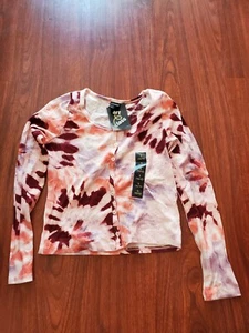 Art Class Girl’s Ribbed Button Down Long Sleeve Shirt Tie Dye NWT S (6/6X) B81 - Picture 1 of 1