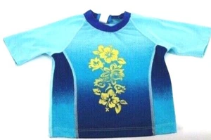 Paradise Beach Boy's Swim Top. Blue and Yellow. Size 6 - Picture 1 of 3