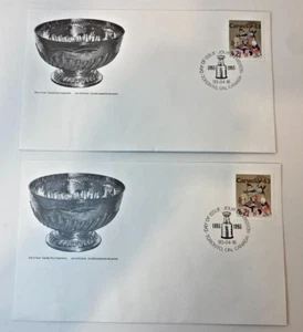 1993 Canada Stanley Cup 100 years Hockey Stamp Env. (2pcs) - Picture 1 of 7