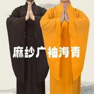Monk Kung fu Shaolin buddista comodo accappatoio cappotto tempio - Foto 1 di 12