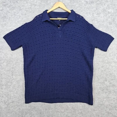 Suéter Polo BooHoo Hombre Azul Marino Tejido Talla L 100% Acrílico NUEVO NUEVO CON ETIQUETAS Academia Foto 1 de 4