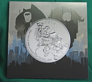 2016 CANADA Batman v Superman $20 for $20 pure silver #21 in series: with folder - Picture 1 of 3