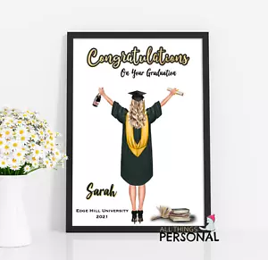 Personalised Graduation Gift Word Art Print University Picture Poster Keepsake - Picture 1 of 8