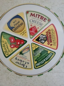 Cheeses Advertising Plates Set Rosanna Kitchen Decor Retro Style Set Of 5 W/ Box - Picture 1 of 6