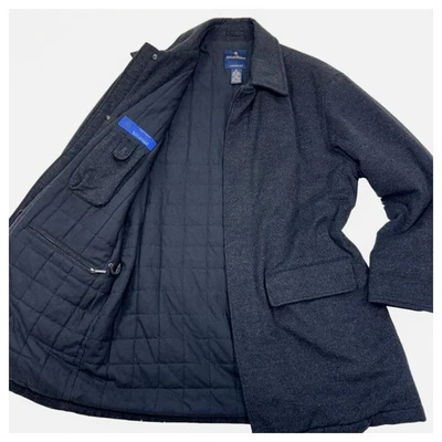 Brooks Brothers Loro Piana Wool Balmacaan Coat M Charcoal Windproof Warm F/S - Image 1 of 4