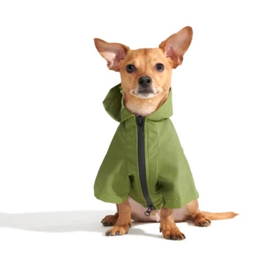 NWOT Bark Brand The Dry Dog Raincoat Color Dark Green - Size XS/S - Image 1 of 4