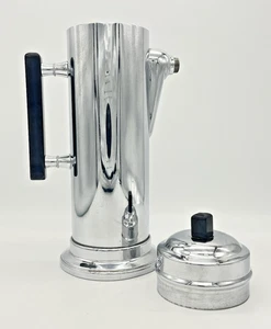 Art Decò Cromato Acciaio Inox Cocktail Shaker Manico Bachelite Brocca Stoviglie Mixer - Foto 1 di 12