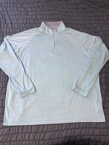 johnnie-O Freeborne Performance 1/4 Zip Pullover Permafrost Size XXL Golf UPF 50 - Picture 1 of 24