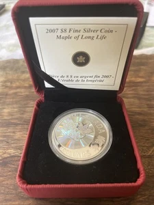 2007 Canada Hologram Maple of Long Life $8 Silver Coin - Turtle - Picture 1 of 14