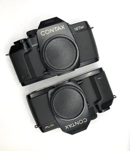 Contax 167MT (X2) 35mm SLR Film Camera Body (1 WORKS) (1 PARTS) Set - Picture 1 of 11