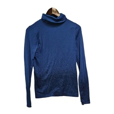 ATHLETA Flurry Base Layer Turtleneck Blue Long Sleeve MEDIUM - Image 1 of 4